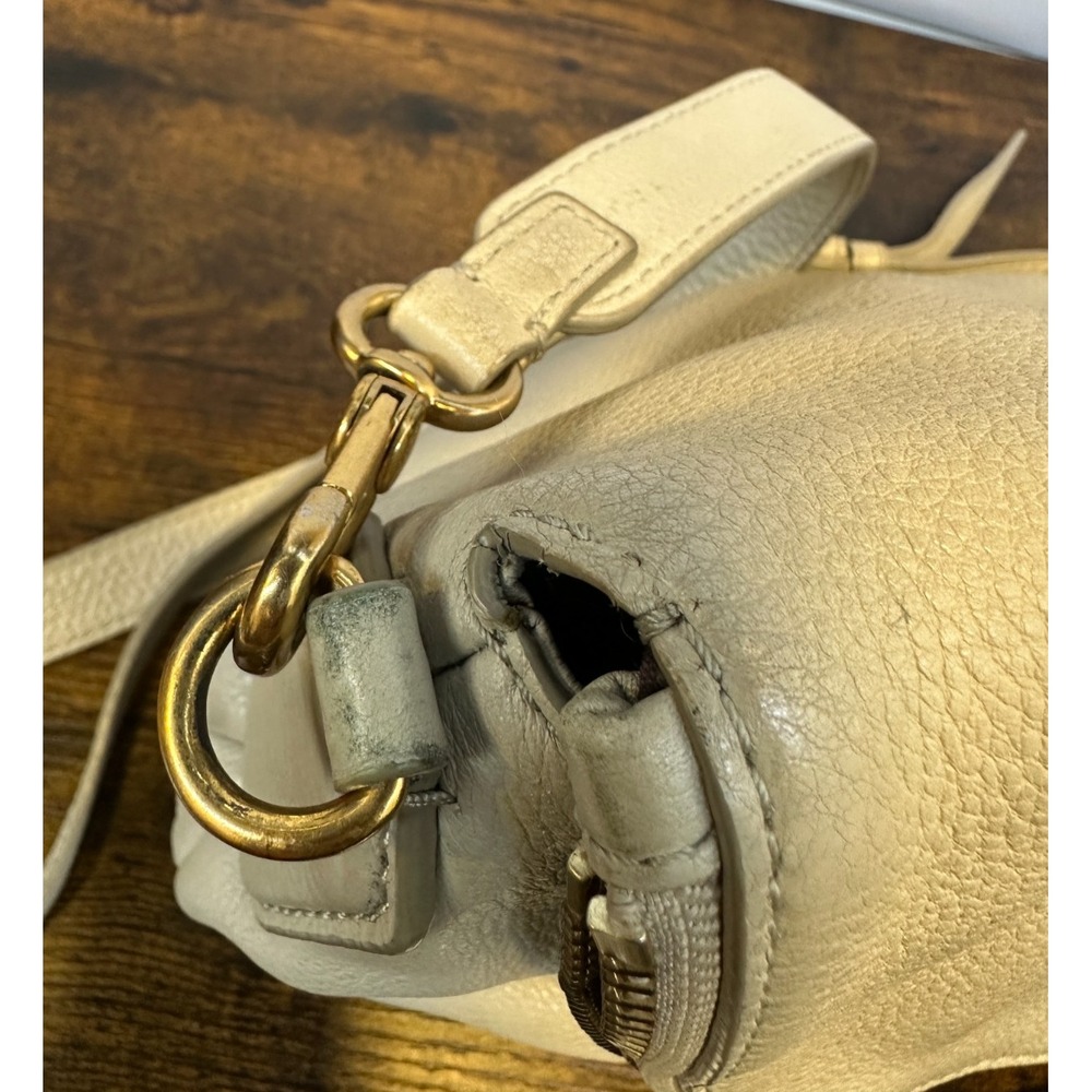 Marc by Marc Jacobs Classic Q NATASHA Biege Crossbody Leather Shoulder Bag *Flaw - Picture 10 of 16